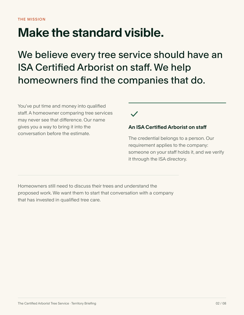 Territory Briefing, version 10, page 2