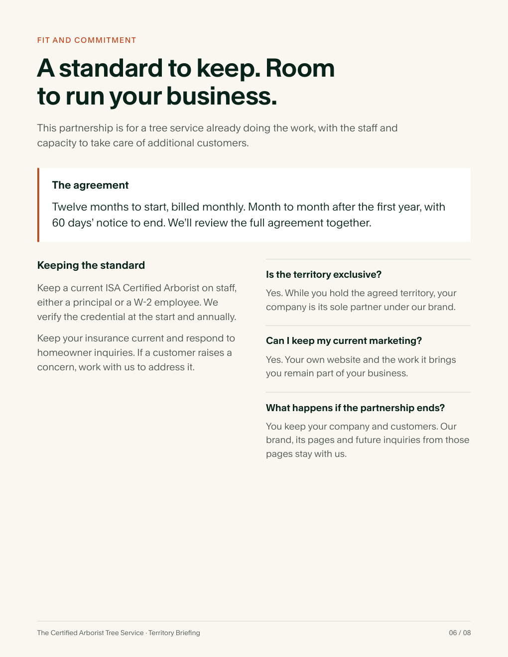 Territory Briefing, version 10, page 6